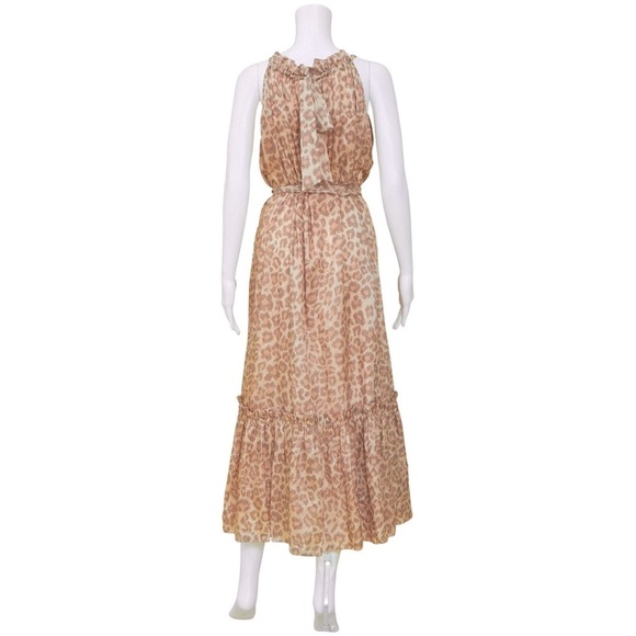 🔥 🆕 ZIMMERMAN Kirra Tie Shoulder
Maxi Leopard Dress 100% SILK US Size 4 - Picture 10 of 16